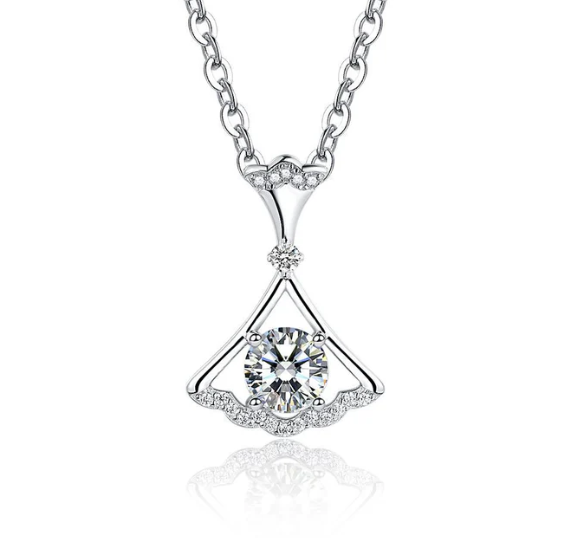 S925 Synthetic Moissanite Diverse Sparkling Charm Necklace Pendant Valentine's Day Lover Gifts for Women